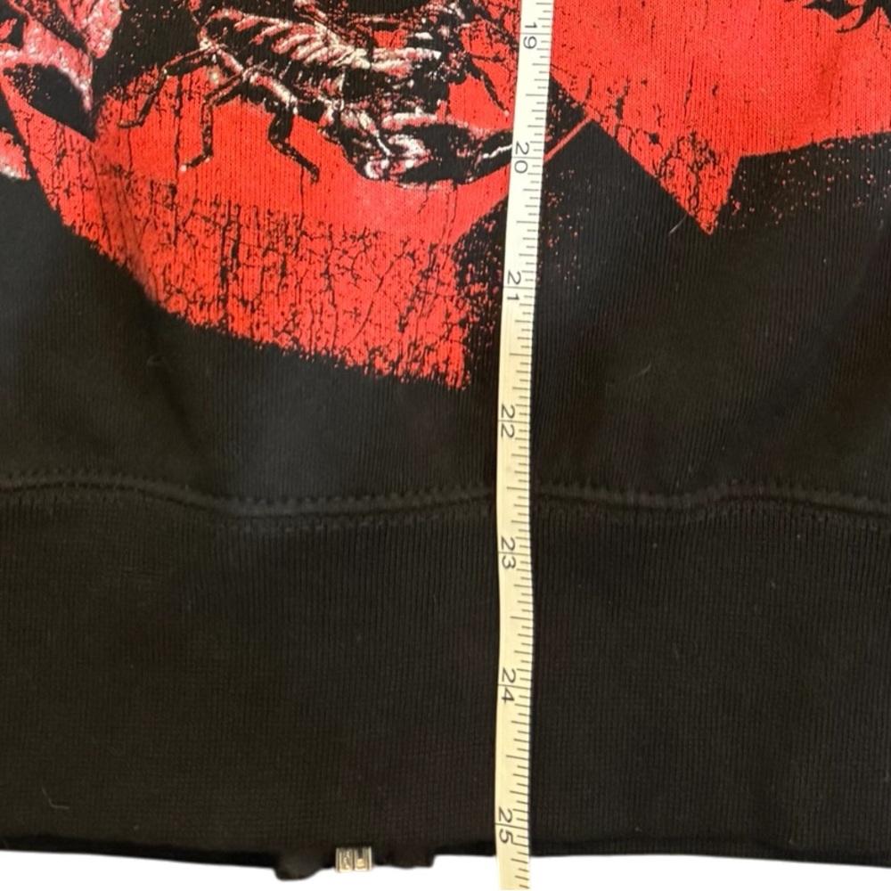 BlackCraft Black Faithless Full Zip Hoodie Featuring A Crowned Skeleton Reaper - Picture 6 of 8